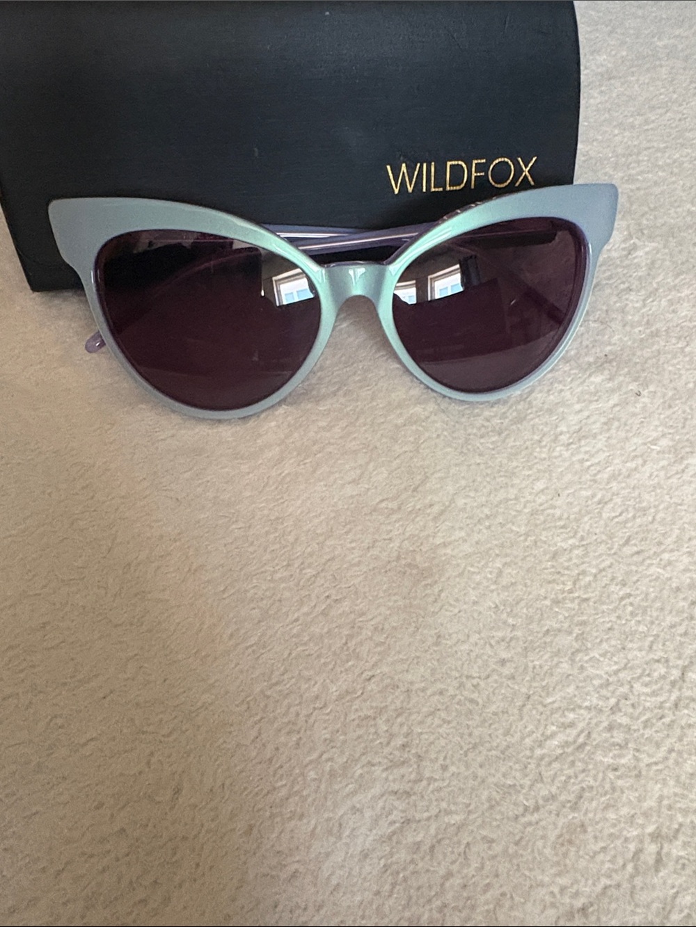 Wildfox Mint and Lavender Cat Eye Sunglasses